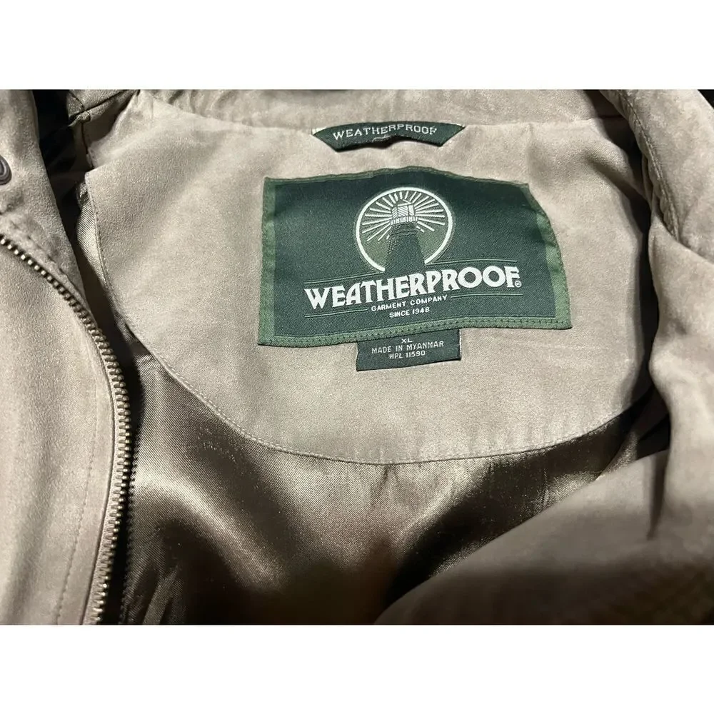 Weatherproof Faux Suede Bomber Jacket Size Xl